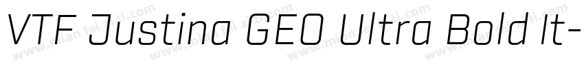VTF Justina GEO Ultra Bold It字体转换